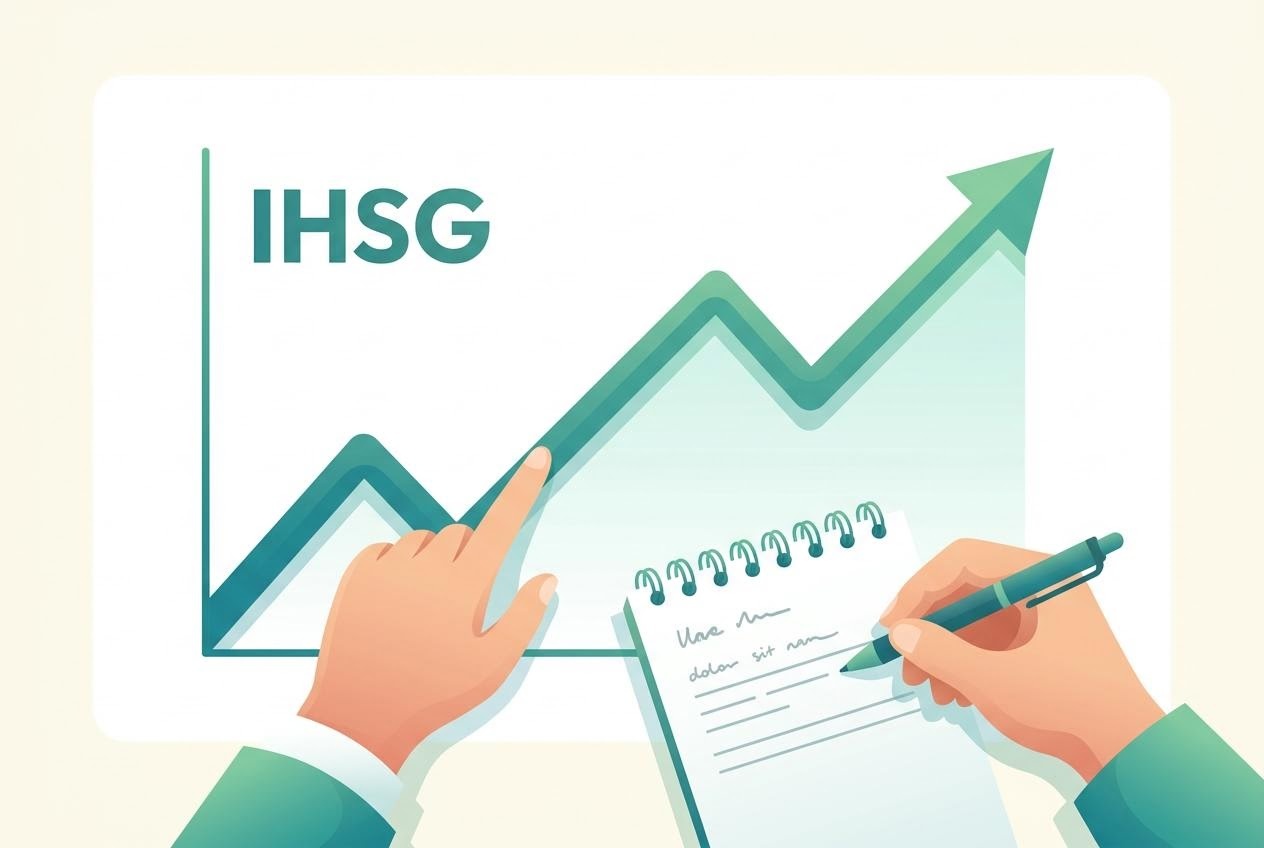 Ilustrasi grafik indeks harga saham gabungan sebagai cara membaca IHSG secara umum